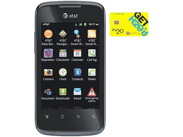 Huawei Fusion 2 U8665 Black Android Cell Phone + H2O $60 SIM Card