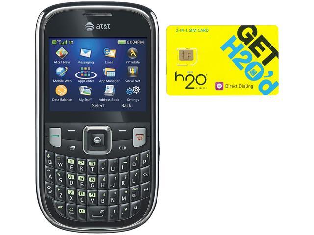 ZTE Z431 Black QWERTY Cell Phone + H2O $50 SIM Card