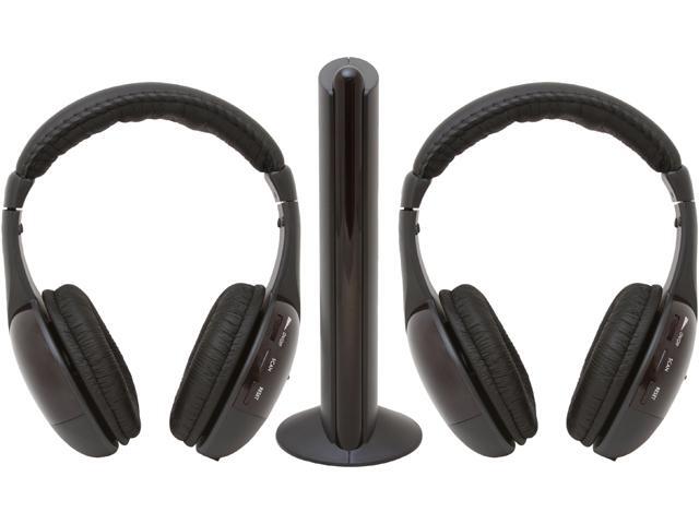 Sentry 3.5mm Wireless Headphones with Transmitter Two-Pack HW702 - Newegg.com