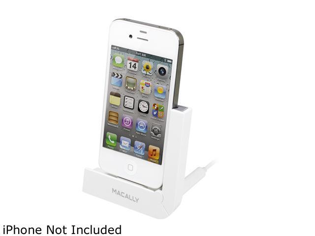 Macally LDOCK White Foldable Charging Stand For iPhone 4S/4