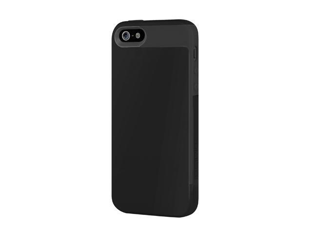 Incipio Faxion Obsidian Black / Obsidian Black Solid Semi-Rigid Soft Shell Case w/ Polycarbonate Frame for iPhone 5 / 5S ...