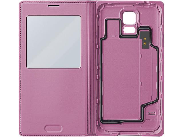 SAMSUNG Pink Galaxy S 5 S-View Flip Cover EF-CG900BPESTA