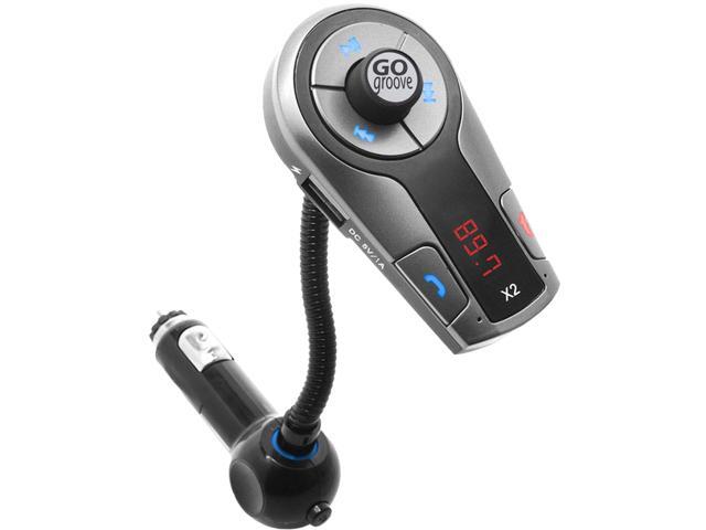 GOgroove FlexSMART X2 Bluetooth Wireless FM Transmitter Car Kit with USB Charging, Playback Controls and Hands-Free Calling ...