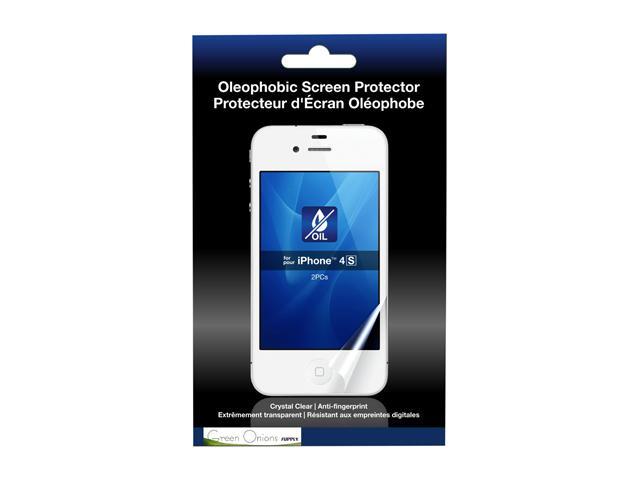 Green Onions Supply Clear Crystal Anti-Fingerprint Oleophobic Screen Protector for iPhone 4S & 4 (2-Pack) RT-SPIP407