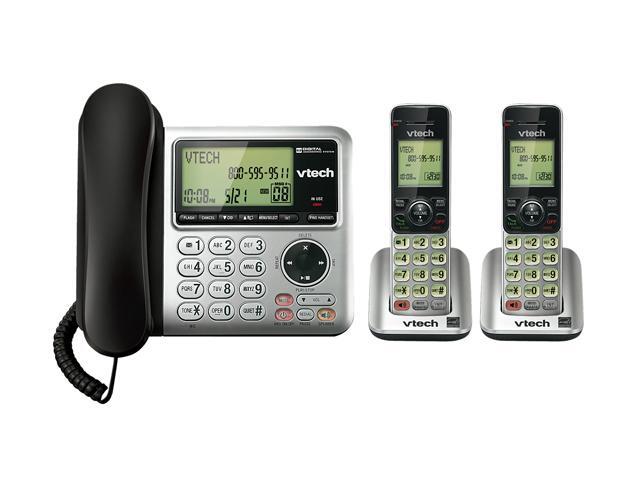Vtech CS6649-2 1.9 GHz DECT 6.0 3X Handsets Corded/Cordless Phones
