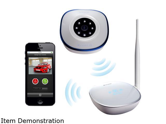 Asante 99-00900-US Remote Viewing and Controlling by App Garage Door Opener with Camera Kit