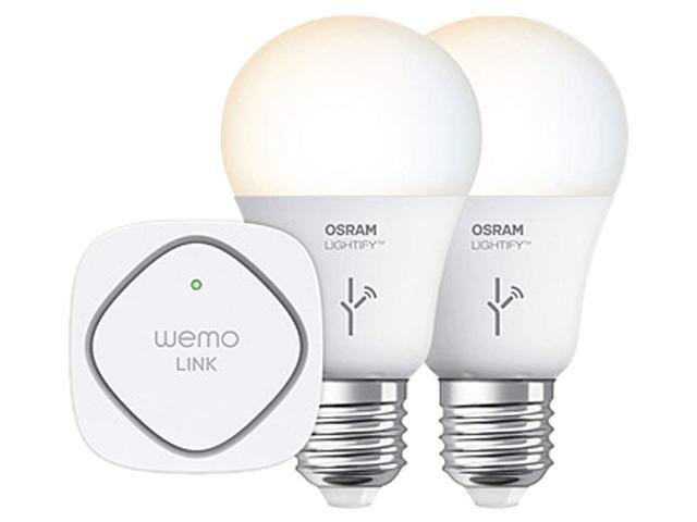 Belkin F5Z0596 WeMo + OSRAM LIGHTIFY White Tunable Starter Set, Dim, turn On/Off, & Change Color Temperature