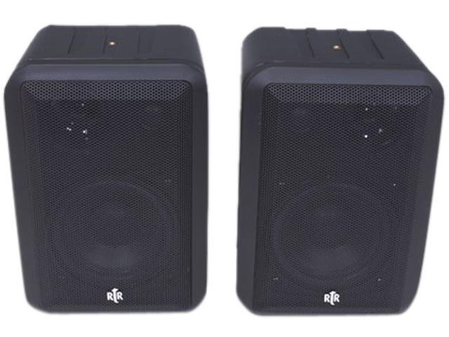 BIC America RtR V44-2 Shielded Indoor/Outdoor Speakers, Pair, Black