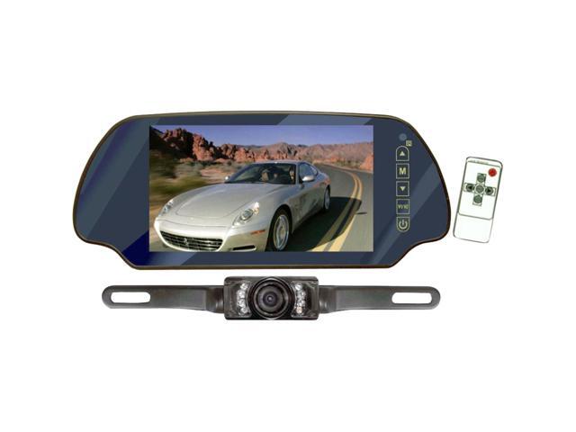 PYLE 7" TFT Mirror Monitor w/ Rear-View Night Vision Camera