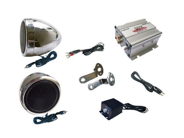 PYLE 100W Motorcycle Mount Amplifier with Dual Speakers