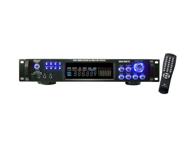 PylePro P3001AT 3,000 Watt Hybrid Home Stereo Receiver Amplifier with AM/FM Tuner - Audio Inputs & Outputs