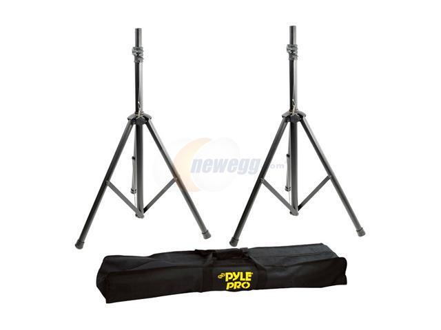 PylePro PSTK103 Heavy-Duty Aluminum Anodizing Dual Speaker Stand with Traveling Bag Kit