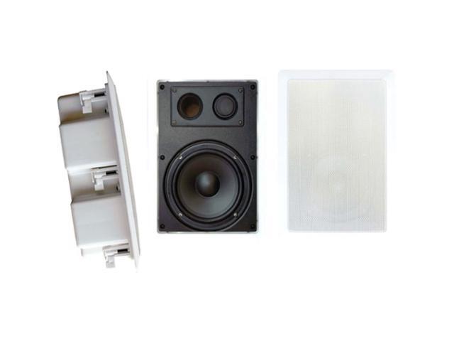PYLE PDIW87 8'' Two Way In Wall Enclosed Speaker System w/ Directional Tweeter One Pair