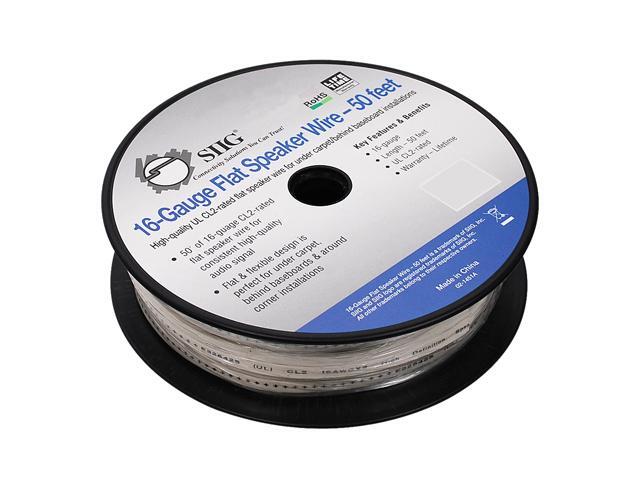 SIIG Model CB-AU1512-S1 50 ft. 16-Gauge Flat Speaker Wire