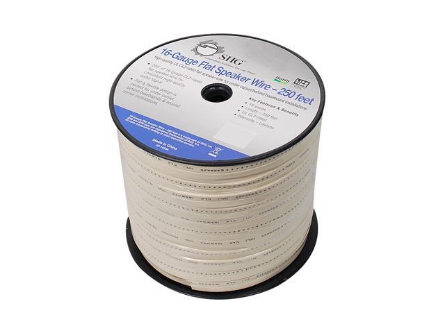 SIIG Model CB-AU1712-S1 250 ft. 16-Gauge Flat Speaker Wire