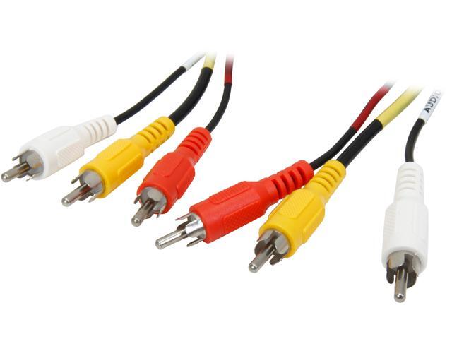 C2G Model 40447 3 ft. Value Series Composite Video + Stereo Audio Cable M-M