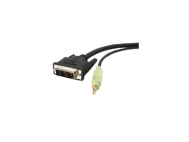 StarTech DVIDSMM6A Black 6 ft M-M DVI-D Single Link Digital Video Monitor Cable w/ Audio