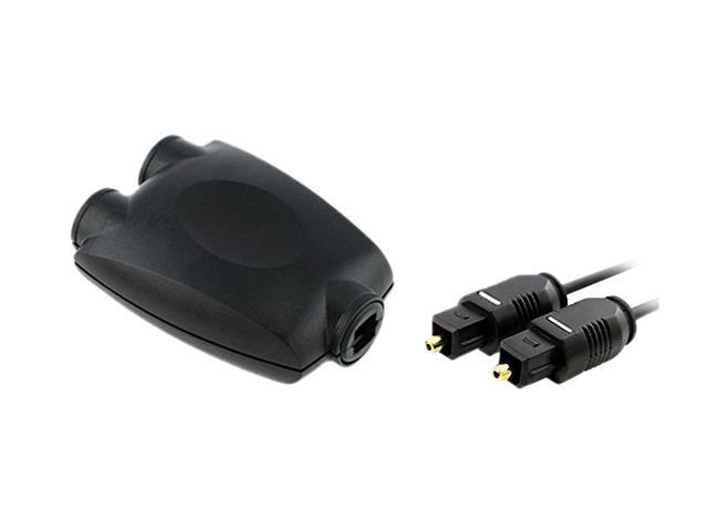 Insten Model 675480 6 ft. / 1.8m 3pk Toslink Optical 6FT Cable + Splitter Adapter Bundle