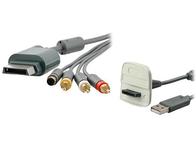 Insten 1647373 6 ft. 1X AV Composite and S-Video Cable compatible with Microsoft Xbox 360 / Xbox 360 Slim