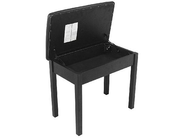 On Stage KB8902B Black Flip-Top Wood Bench