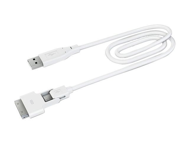 Innergie TACC-FME70GRAP1 Magic Cable Duo White Charge & Sync 2-in-1 USB Cable