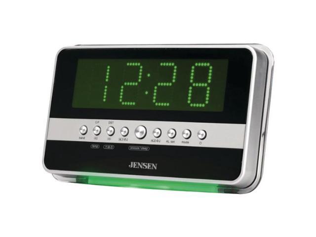 Jensen JCR-275 AM/FM Dual Alarm Clock Radio With Wave Sensor