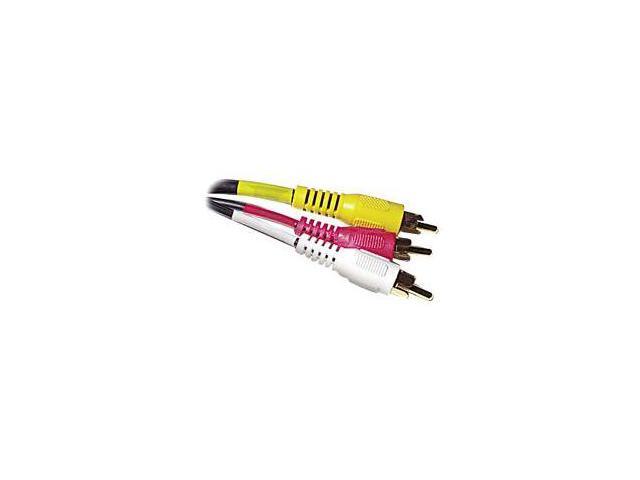 STEREN Model 206-277 12ft. 3-RCA Composite Video/Audio Cable M-M
