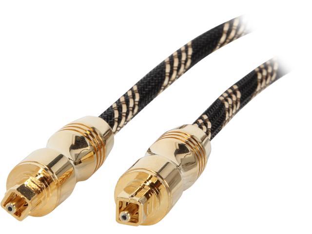 BYTECC Model GPT-6 6 Feet Golden Premium Toslink Digital Optical SPDIF Audio cable w/ Metal Fancy Connector  - OEM