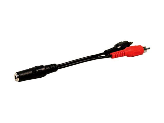 Comprehensive MJS/2PP-C 6" 3.5mm Stereo to 2 RCA Cable