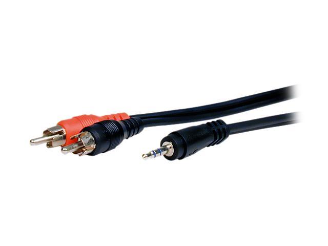 Comprehensive MPS-2PP-25ST 25 ft. Standard Series 3.5mm Stereo Mini Plug to 2 RCA Plugs Audio Cable M-M
