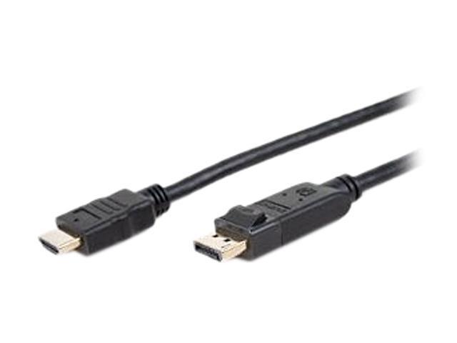 Comprehensive DISP-HD-15ST 15 ft. Black Connector Type 1: HDMI Male  Connector Type 2: DisplayPort Latching Male DisplayPort ...