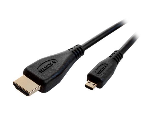 Comprehensive HD-AD3EST 3 ft. Black Connector Type 1: HDMI Male  Connector Type 2: HDMI Micro D Male HDMI® Type A to Micro ...