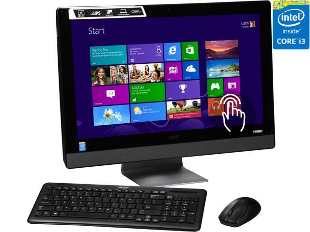 Acer All-in-One Computer Aspire AZ3-615-UB1E Intel Core i3 4th Gen 4160T (3.10 GHz) 8 GB DDR3 2 TB HDD 23" Touchscreen Windows ...