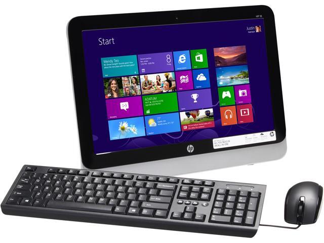 HP All-in-One PC 18-5110 (G4B05AA#ABA) AMD Dual-Core Processor E1-2500 (1.40 GHz) 4 GB DDR3 500 GB HDD 18.5" Windows 8.1