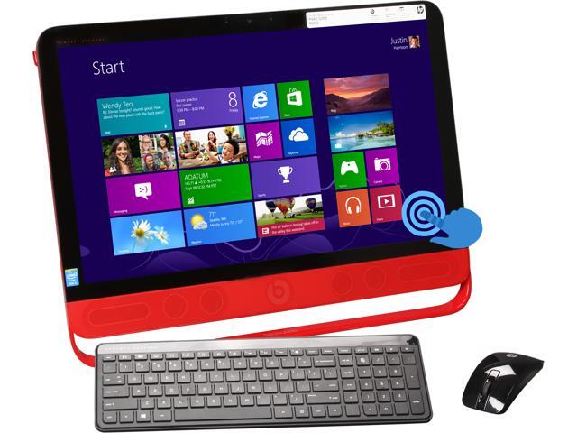 HP All-in-One PC ENVY 23-n010 Intel Core i5 4570T (2.90 GHz) 8 GB DDR3 1 TB HDD 8 GB SSD 23" Touchscreen Windows 8.1