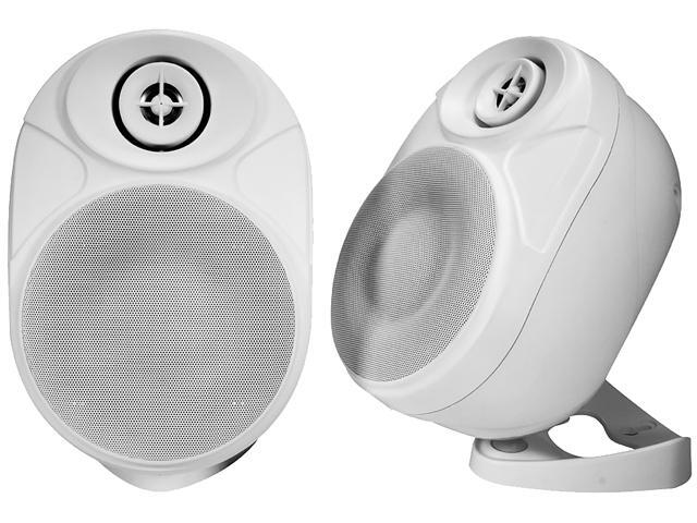 NXG NX-WRW-5W 5 in. Weather Resistant Wireless Indoor/Outdoor Powered Speakers - White