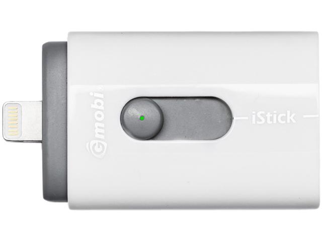 iStick IS016-WHITE White 16GB USB Flash Drive with Apple MFi Lightning Connector. Made for iPhone and iPad.