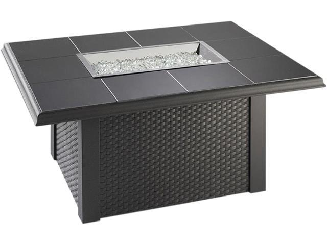 Outdoor Great Room NV-1224-BLK-W-K Napa Valley Fire Pit Table Blk Wick Base
