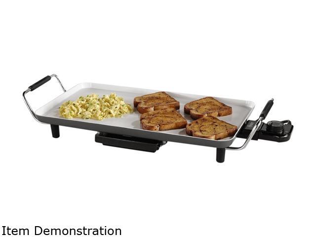 Oster CKSTGR18WC-ECO DuraCeramic 10" X 18" Electric Griddle, with Metal Handles