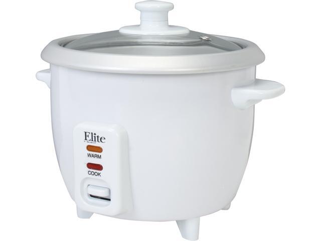 MAXI-MATIC ERC-003 White 3-Cup uncooked/6-Cup cooked Deluxe Rice Cooker