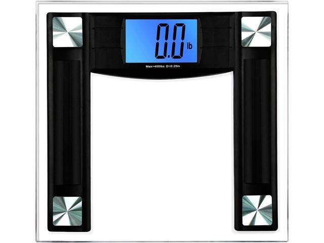 BalanceFrom BFHA-B400BT High Accuracy Digital Bathroom Scale with 4.3" Extra Large Cool Blue Backlight Display and "Smart ...