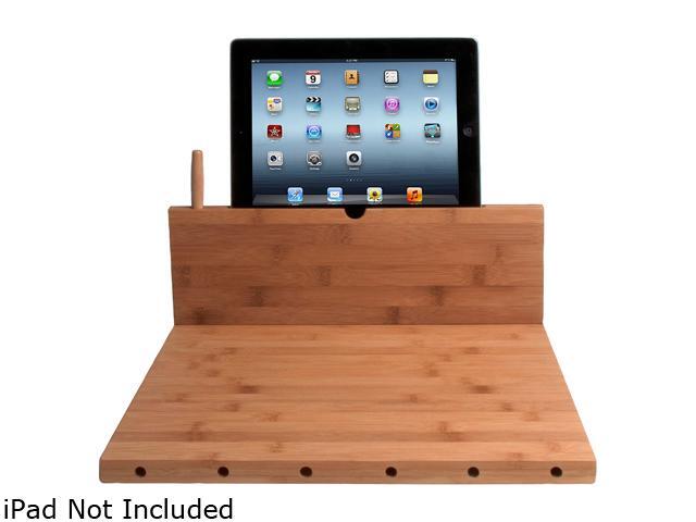 CTA Digital PAD-BCBS Bamboo Cutting Board with Stand for iPad and Knife Storage