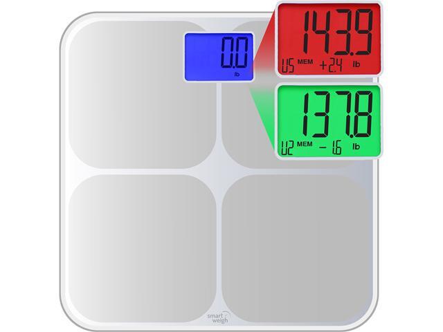 Smart Weigh SW-SMS500-SIL Digital Memory Bathroom Scale, Silver