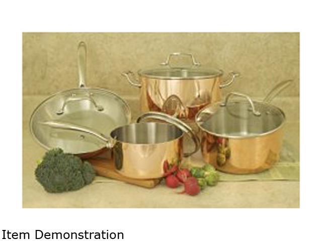 Cookpro 546 8 Pc Tri-Ply Copper Cookware Set with Glass Lids