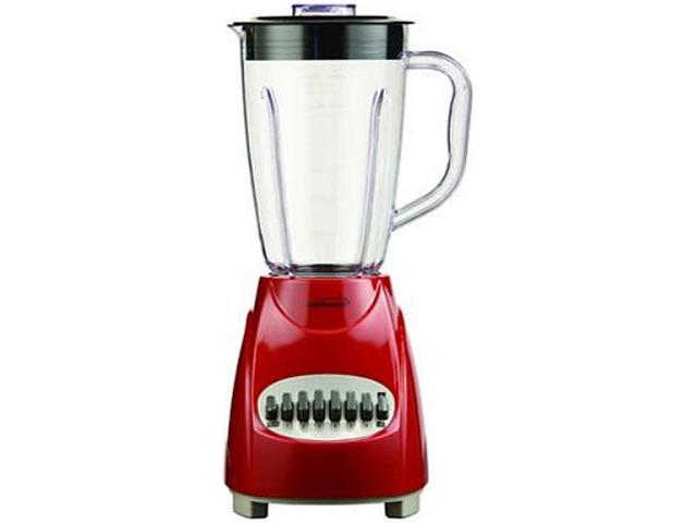 Brentwood  JB220R  Black  12 Speed Blender Plastic Jar - Red  12 speeds