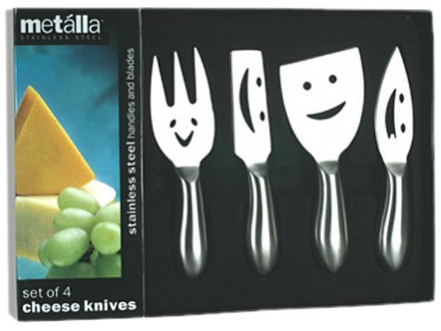 Prodyne  K-4-F  Set of 4 SS Cheese Knives Happy Faces