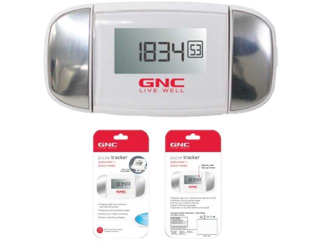 GNC GP-5330 Pedometer and Pulse Reader White-Silver