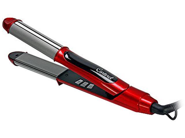 Carteret CCC-10911-RED 2 in One Professional Flat/Curling Iron (DUOPRO) Red