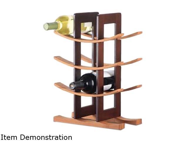 Anchor Hocking 98617 Bamboo Wine Rack w/ Espresso Accents
