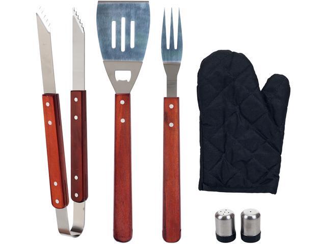 Chef Buddy 82-4308B 7 Piece BBQ Apron and Utensil Set